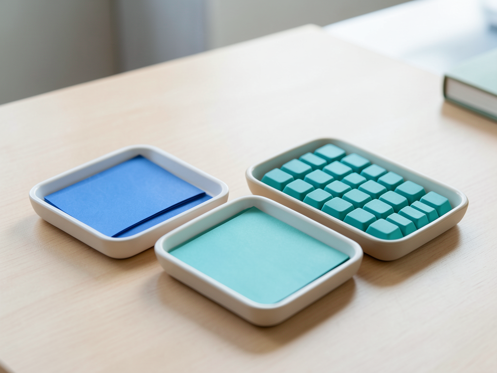 Three trays of tokens, two separate and one combined, visually represent data integration.